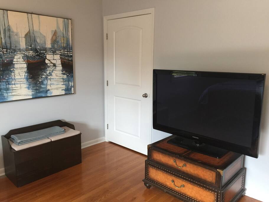 cozy bed with private bath!